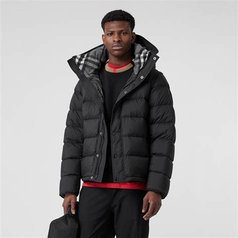 burberry mens puffer|black puffer jacket men's designer.